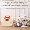 Plastic Dirty Clothes Basket Folding Wall-mounted Laundry Basket Hand-held Durable Portable Laundry Basket Bathroom Storage