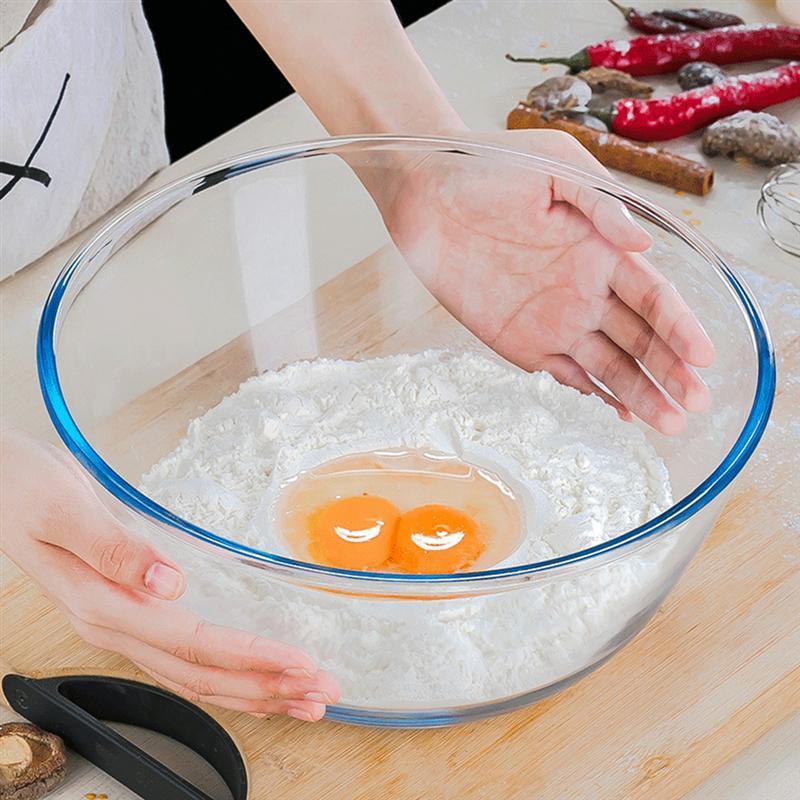 5L velká skleněná mísa skleněná mycí mísa na ovoce pro vaření polévky nádoba zesílená mísa na míchání | Mísy