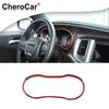 Center Console Dashboard Panel Frame Trim Cover For Dodge Charger 15+ Red Carbon