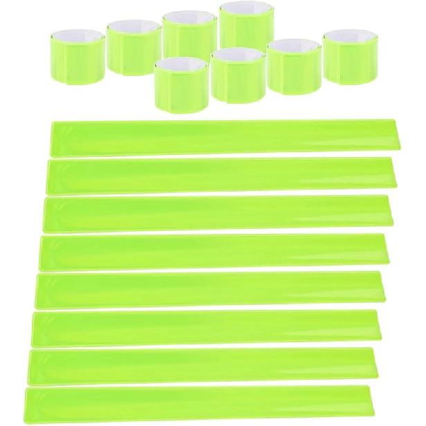 20 Pcs Reflector Snap Bands Fluorescent Slap Armbands High Visibility Slap Reflector Strips Safety Bands For Children Adults Boys And Girls When