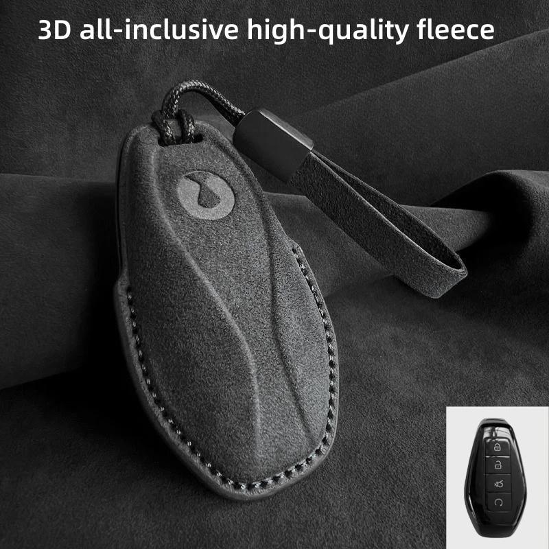 For DENZA N9 2025 2026 Interior Accessories Car Remote Control Key Case Keychain Garnish Trim Cover