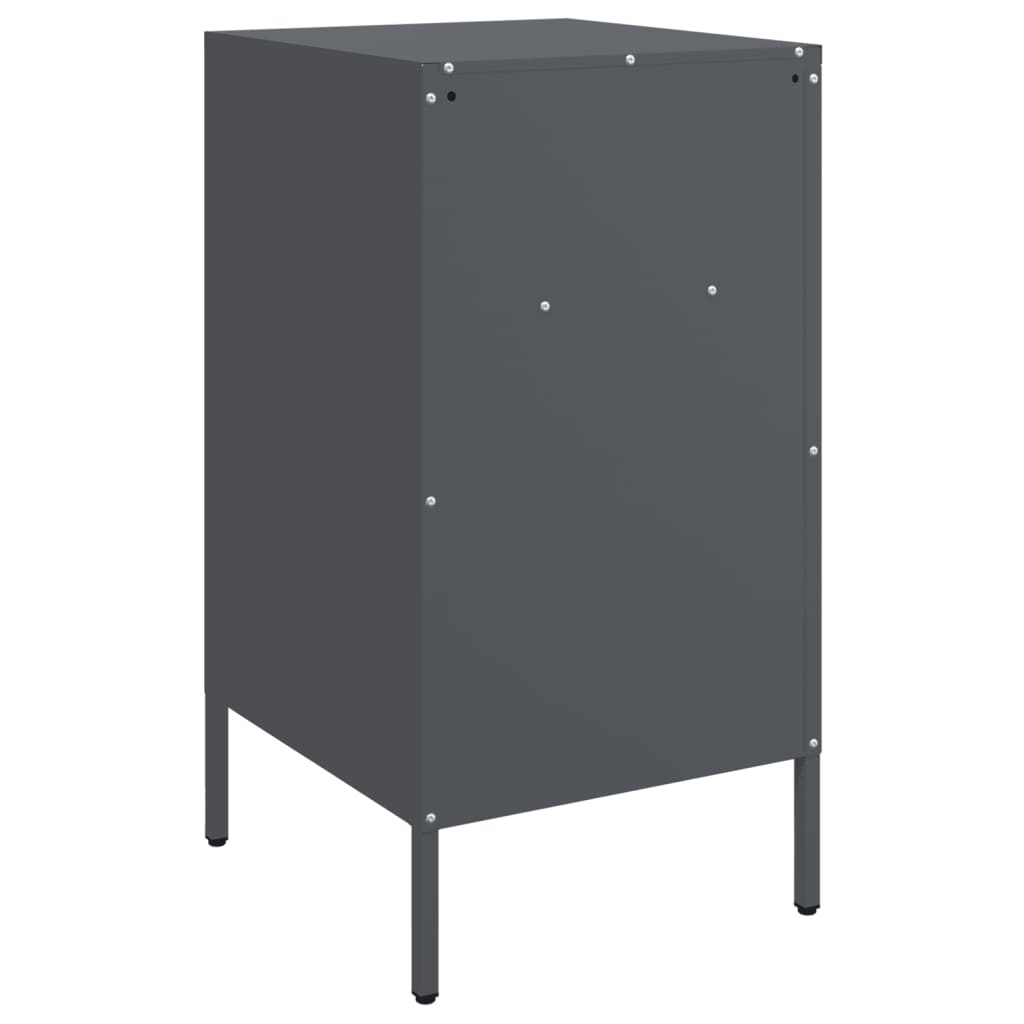 Nightstand Anthracite 36 X 39 X 68 Cm Steel