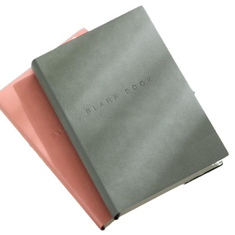 A5 PU Leather Thick Blank Notebook, 380 Pages - Ideal for Business Meetings