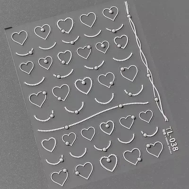 Cat's Eye 5D Gradient European Love Gem Wing Crystal Geometric Colorful Self Adhesive Nail Art Stickers Manicure Decals