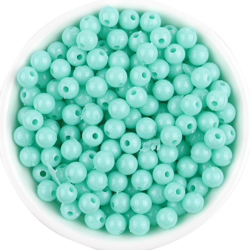 100Pcs 6mm Plastic Beads Solid Color Loose Spacer Round Beads For DIY Bracelets Phone Chains Jewelry Making Supplies Wholesale