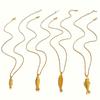 Trendy Minimalist Fish Symbol Necklace Stainless Steel Jewelry Gift For Women Everyday Versatile Handmade Chain