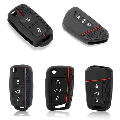 Auto Remote Key Case Full Cover Protector Shell Fob für VW Volkswagen Skoda Sitz Zubehör