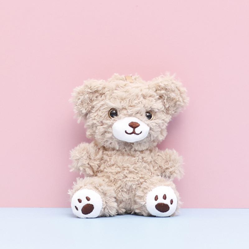 Bear Keychain Cute Cartoon Girl Backpack Decoration Hanging Plush Doll Gift