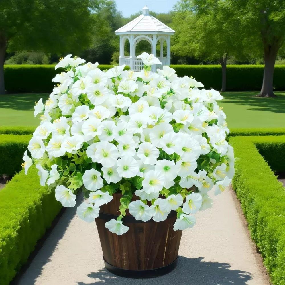 Silk Artificial Morning Glory Flower Fake Faux Flower Bouquet Home Decor