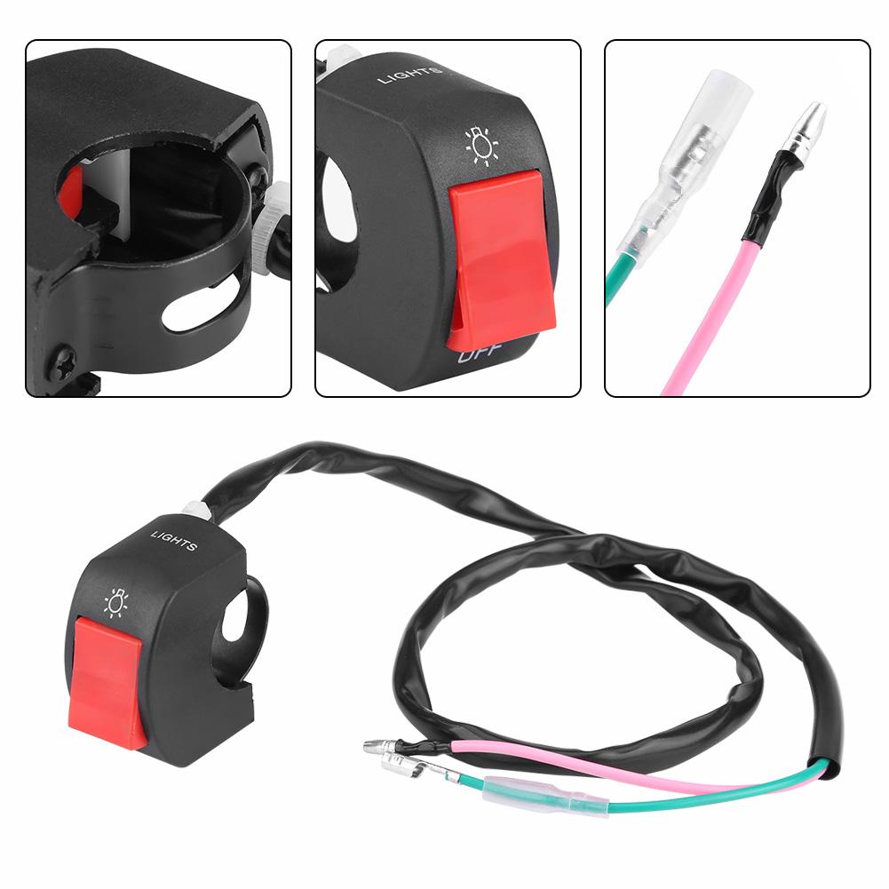 22mm 7 8  Universal Motorcycle Handlebar Switch Headlight Fog Light Switch W  ON OFF Button