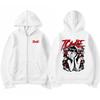 Japanischer Anime Tomie Junji Ito Reißverschluss Hoodie Herren Damen Vintage Manga Horror Zip Up Jacke Unisex Freizeit Fleece Zip Up Sweatshirt