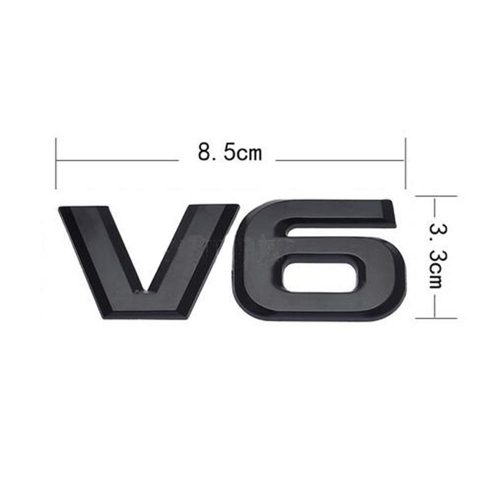 1 Pezzo 3D Metallo Cromato V6 V8 Adesivo Logo Emblema Decalcomania Badge Adesivo Carrozzeria Auto