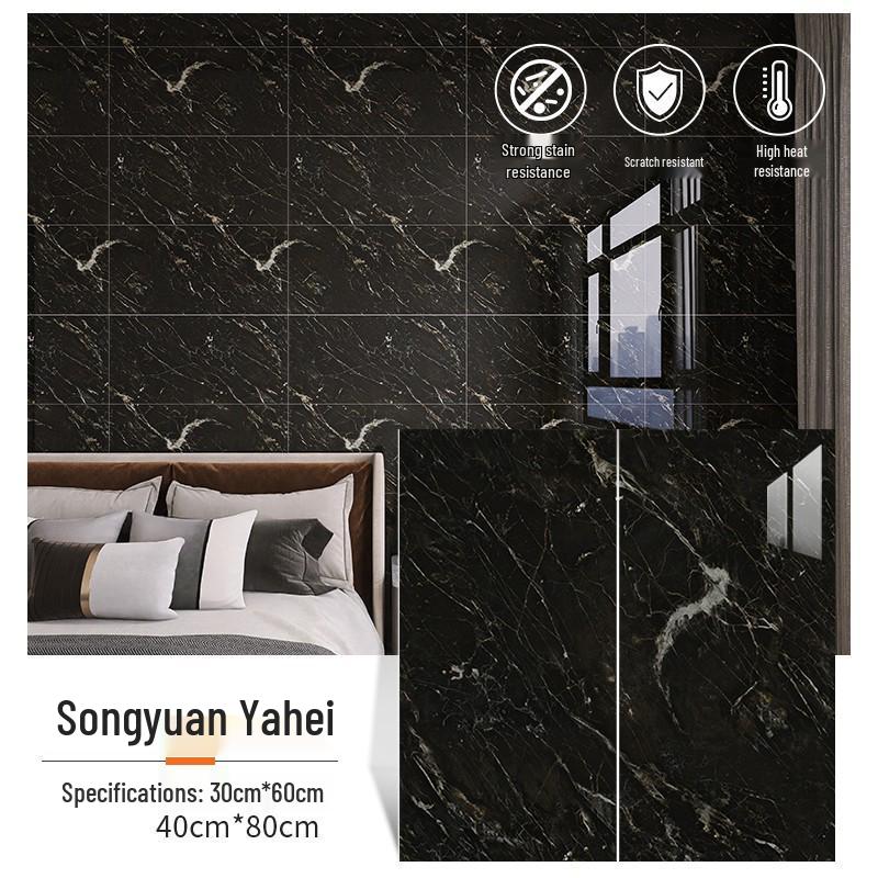 Waterproof Gold-Plated Imitation Tile Wall Sticker for Bathroom and Kitchen Renovation