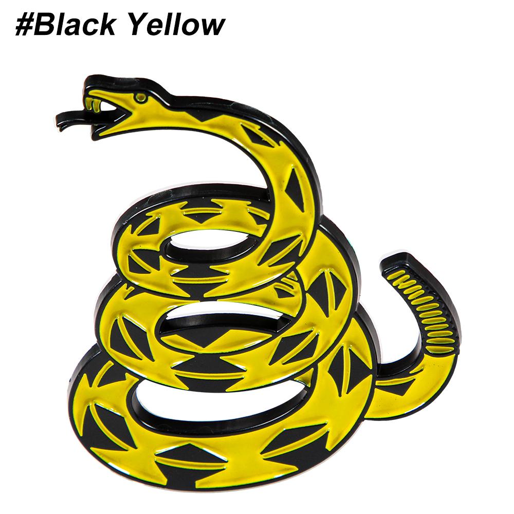 1Pc 3D Snake Badge Decal Dont Tread on Me Metal Car Sticker Gadsden Flag Auto Emblem for Automotive Truck SUV Motorcycle