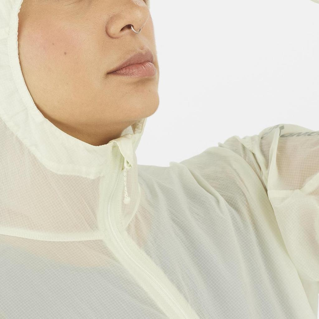 SALOMON Solid Color Comfortable Lightweight Breathable Long Sleeve Jacket Women Jackets White C24342