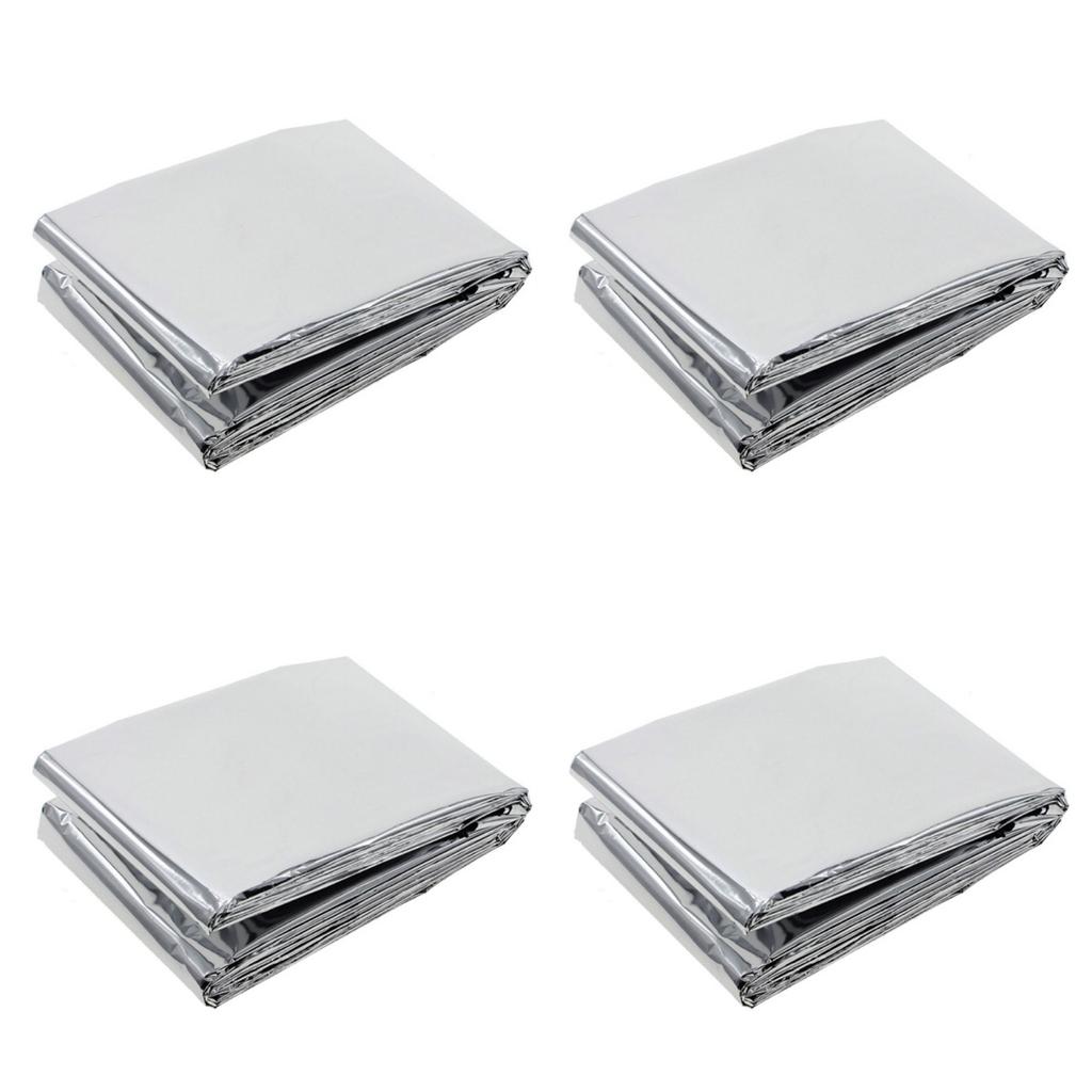 1Pc/2PCS/3PCS/4PCS Reusable Outdoor Emergency Blanket Reusable Insulation Blanket Sun Protection Life-saving Blanket Camping Hunting Essentials