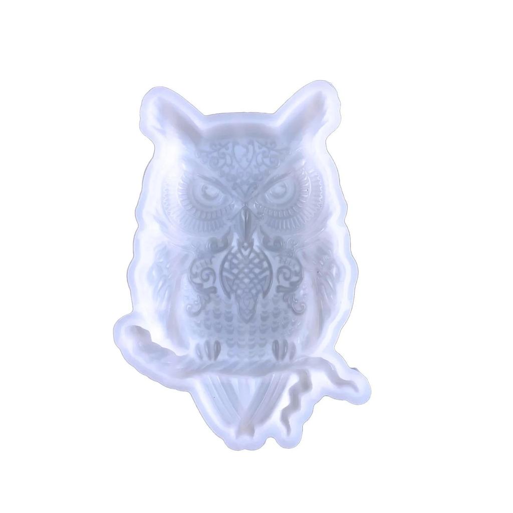 Creative Owl Ornaments Epoxy Resin Mold DIY Wall Hanging Desktop Ornaments Half Three-dimensional Owl Silicone Mold Home Decor