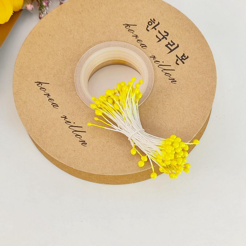 Handmade Green Floral Stem #2 with Glue-Wrapped Iron Wire for DIY Bouquets