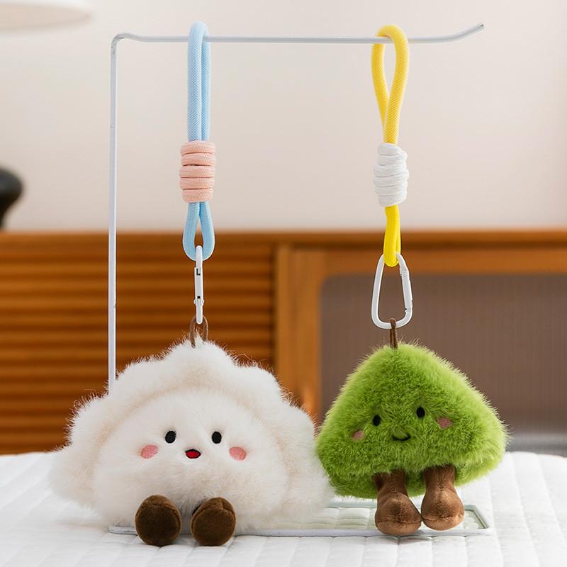 Cute Zongzi Dumplings Rice Dumpling Steamed Rolls Pastry Plush Toy Pendant For Girls And Collectors
