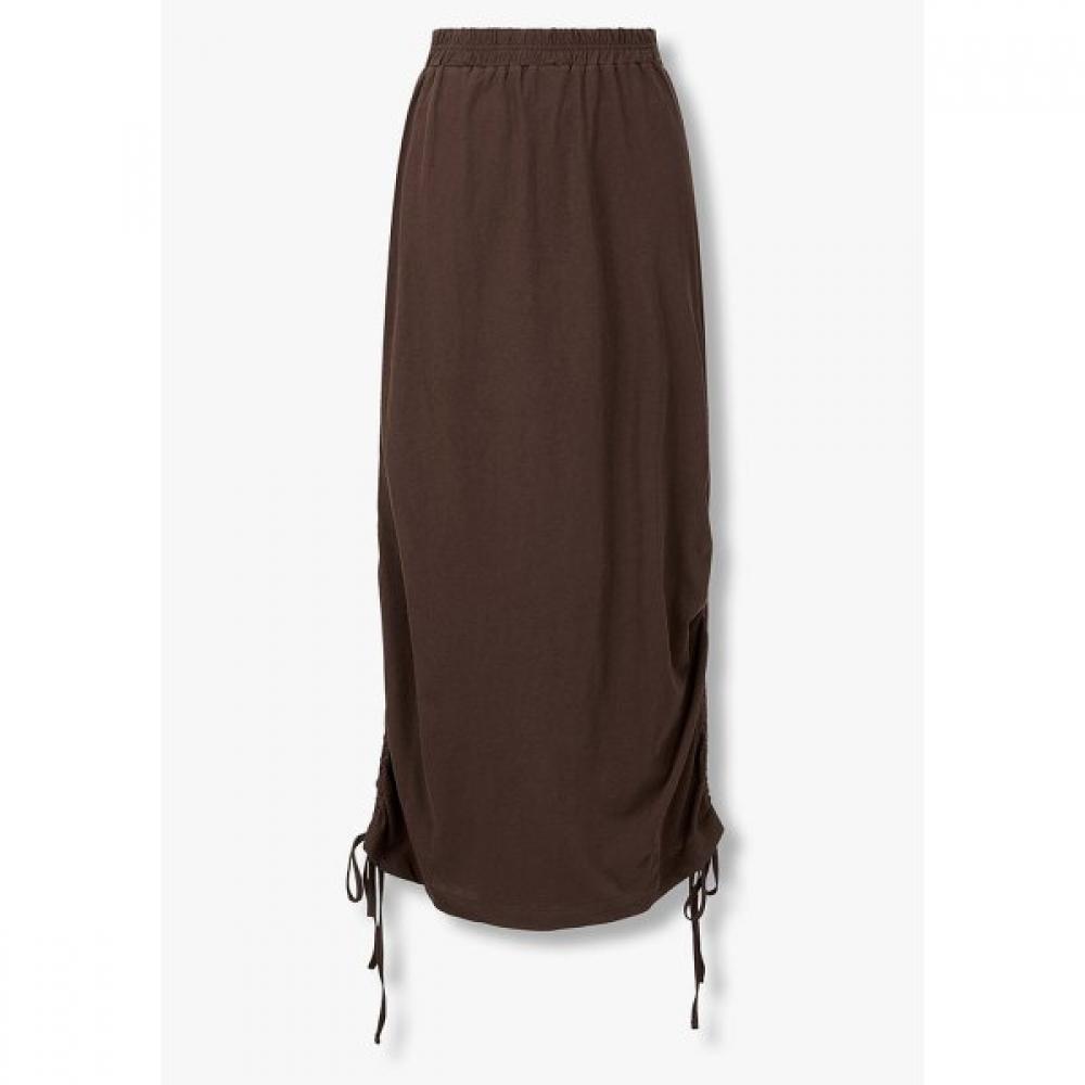 Studio Tomboy Long Skirt With Shirring String Banding 9106232219 dark brown/OS