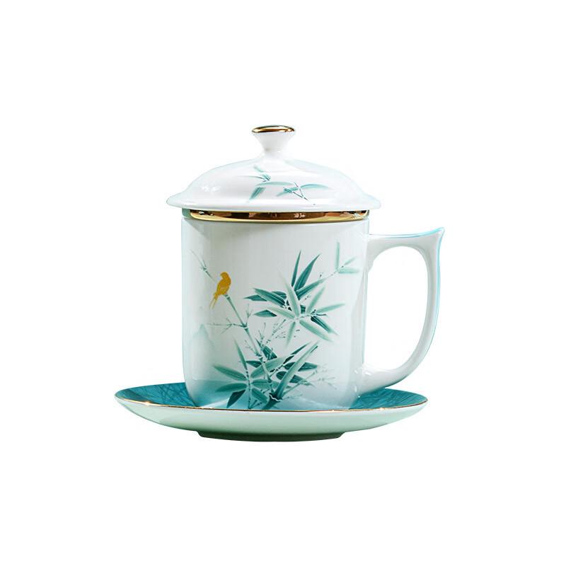 YUZUN Bone China Tea Cup Set with Infuser