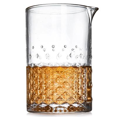 Cocktail Mixing Glass Bartender Beaker Cocktail Stirring Glass with Thick Weighted Bottom