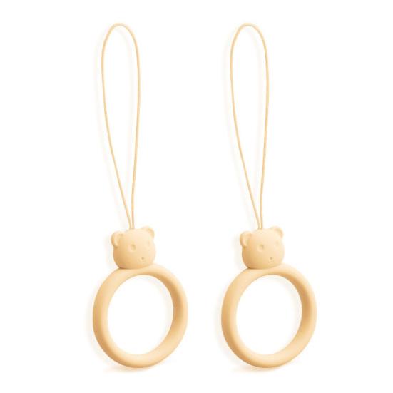 2 Τεμάχια Παγκόσμιο Κινούμενο Σχέδιο Σιλικόνης Τηλεφώνου U Σχήμα Δίσκου Δαχτυλίδι Δαχτύλου Κορυδόνι