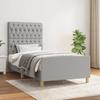 VidaXL Bed Frame with Headboard Light Grey 100x200 Cm Fabric3125276