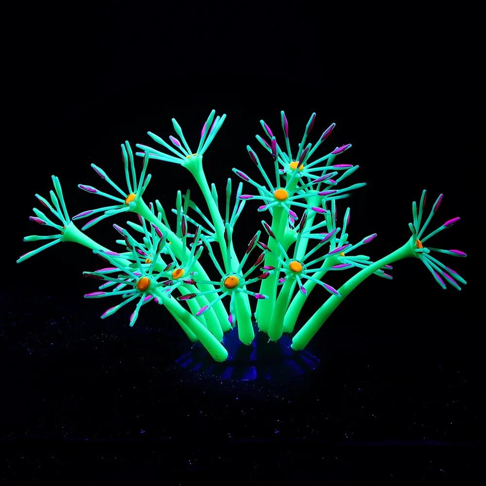 Luminous Artificial Coral Plants for Fish Tank Underwater Decoration Glowing Aquarium Decor Aquatic Landscape Supplies