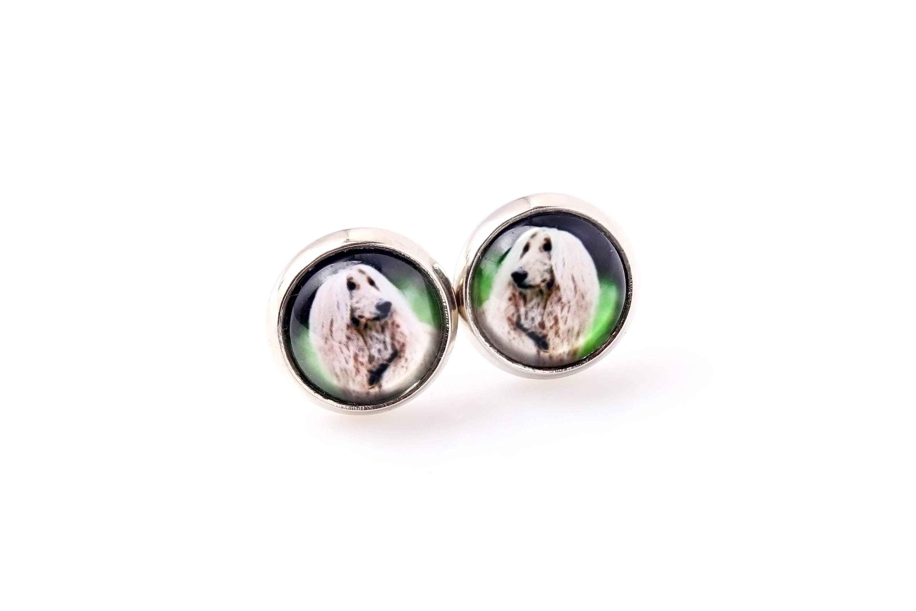 

Afghan Hound, Tazi - earrings your photo handmade, own photo, jewelry from the Art.-Dog brand срібний
