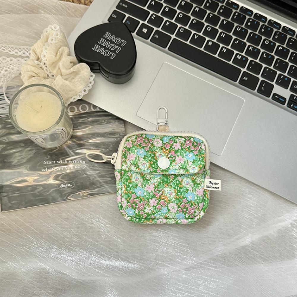 

Large Capacity Floral Coin Purse Keychain Flower Mini Canvas Storage Bag Outdoor Style 6