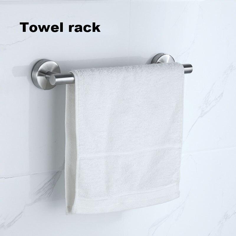 Silver Black Robe Hook Towel Rails Bar Rack Shelf Tissue Paper Holder Stainless Steel Bathroom Hardware Set Drill Accessories