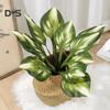 Lifelike Simulated Flowers Artificial Green Leaves DIY Plant for Garden Decor
