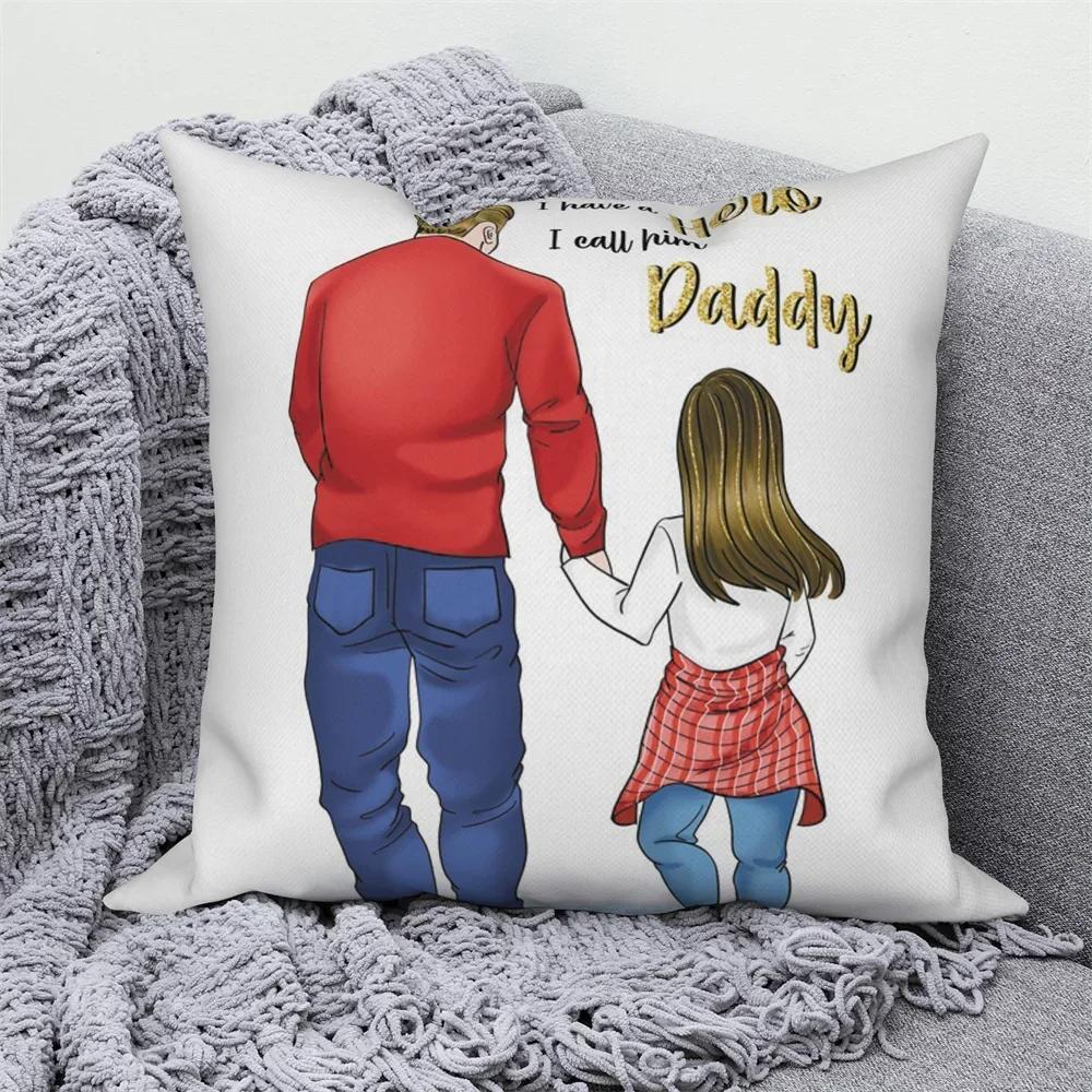 Pillowcases Home Sofa Decorative Throw  Dad and Kids Cushion Covers