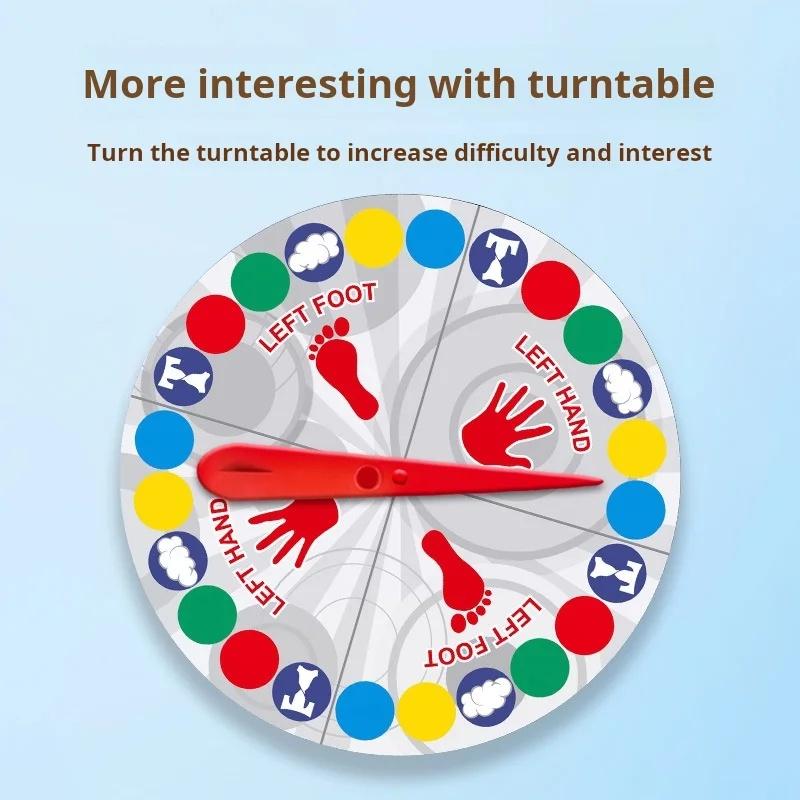 Family Party Twister Mat Game, Body Twisting Interactive Group Activity For Kids Adults, Indoor/Outdoor Sports Fun Toy