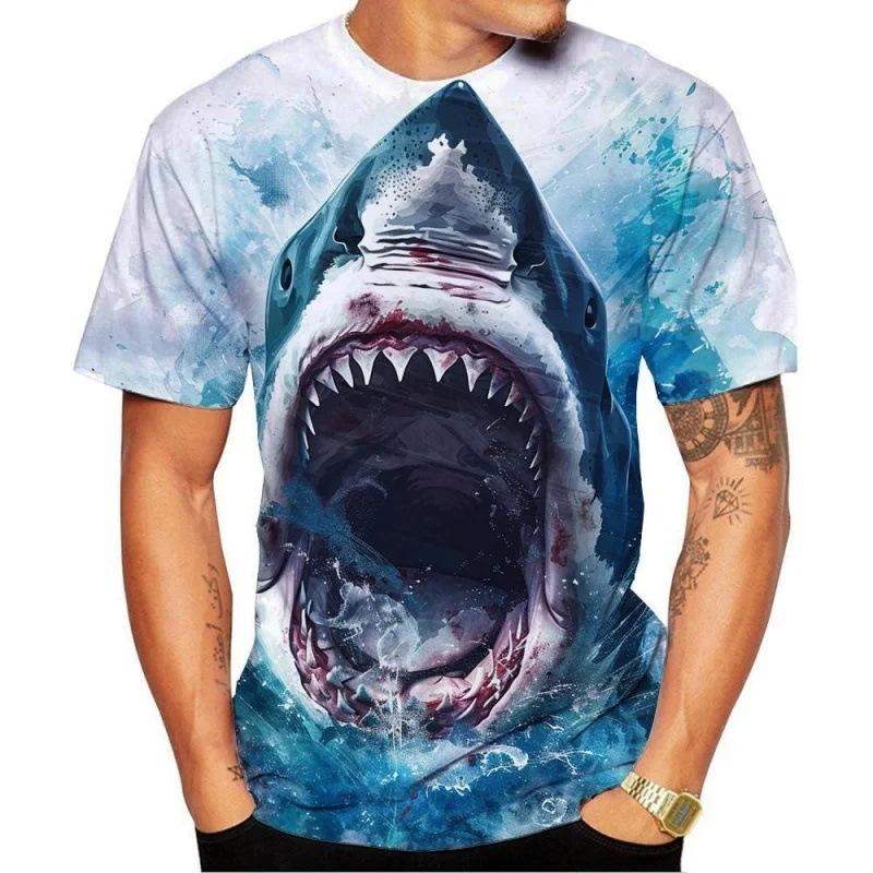 Diving Sports 3D Digital Printing Short Sleeve T-Shirt Men s Summer Casual Sports Crew Neck Top S