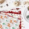 Festival Cartoon Reindeer Design Wrapping Sheets User Friendly Recyclable Paper For Christmas Parties Decorations