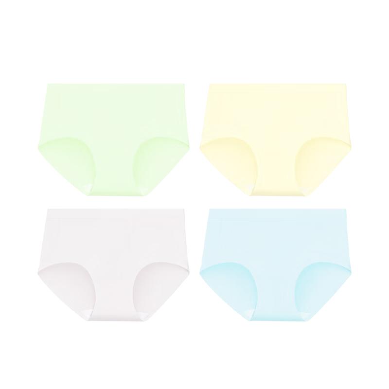 Hodo Women's Underwear, 7A Antibacterial Pure Cotton Crotch, Lenzing Modal Smooth Elastic Triangle Panties, 4-Pack