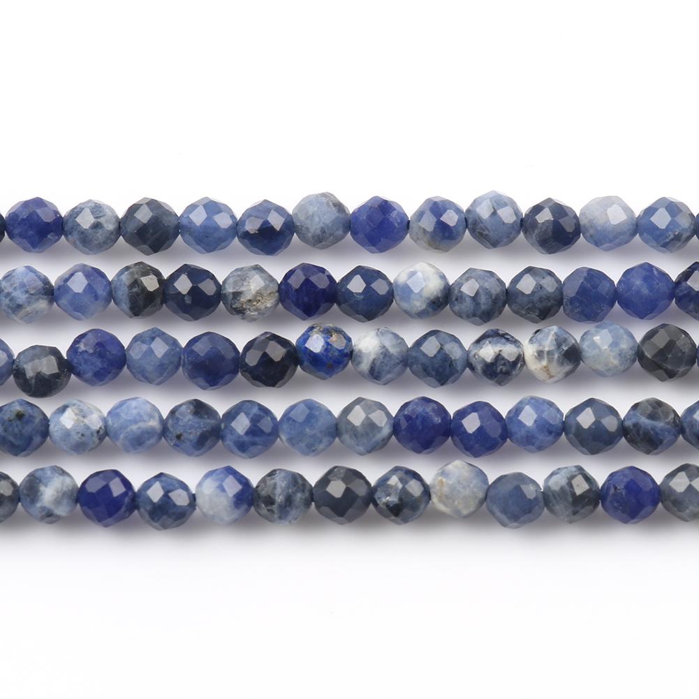 2 3 4mm Natural Faceted Citrine Opal Jade Onyx Gem Stone Beads Round Mineral Beads For Jewelry Making DIY Bracelet Accessories