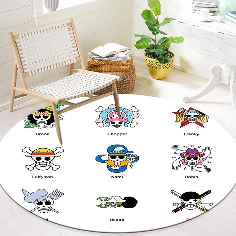 One Piece Round Area Rug Carpet Rug For Living Room Bedroom Sofa Playroom Decor Nonslip Floor Mat