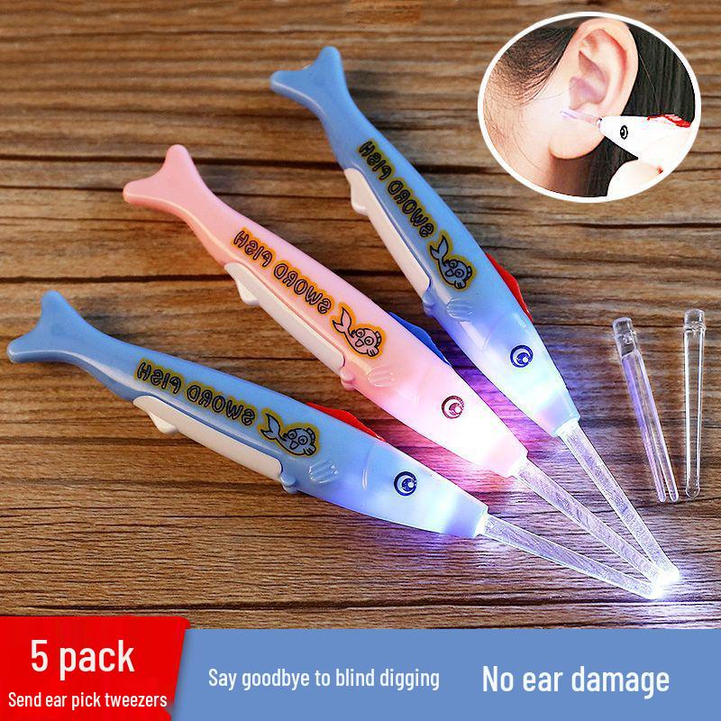 Leuchtendes Ohrstäbchen Ohrenschmalzentferner mit Licht - Visuelles Ohrreinigungsgerät für Erwachsene und Kinder