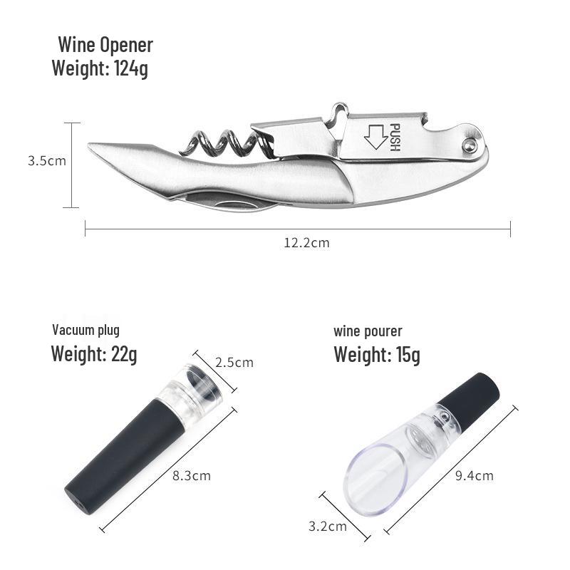 Stainless Steel Multi-functional Red Wine Corkscrew Opener Set