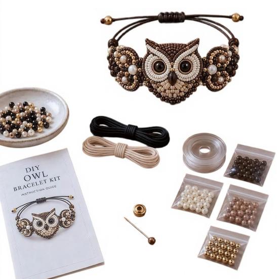 DIY Beaded Bracelet Making Kit Bracelet Making Kit with Colorful Beads and Animal Handmade Jewelry Craft Kit for Adults Size#45