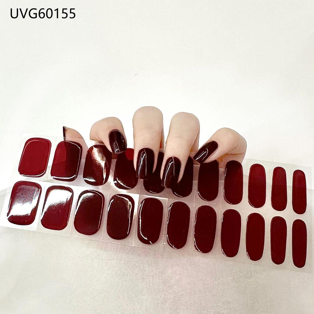 Transparent Nude UV Gel Nail Art Stickers: Semi-Cured, Semi-Baked Manicure Sheets