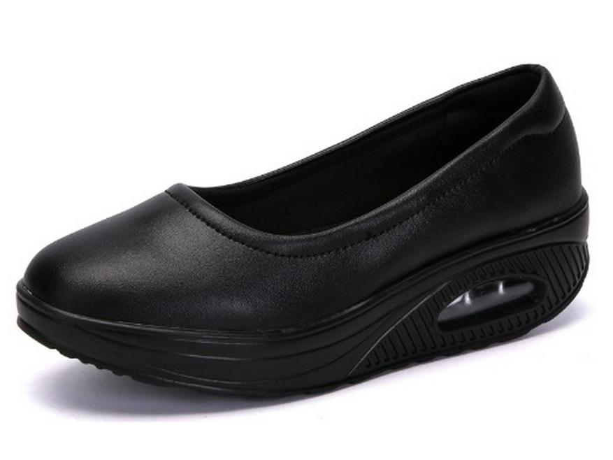 2025 Damen Weiße Leder Luftkissen Krankenschuhe - Abrollsohle, Niedrig geschnitten, für Frühling, Sommer & Herbst, Größe 42