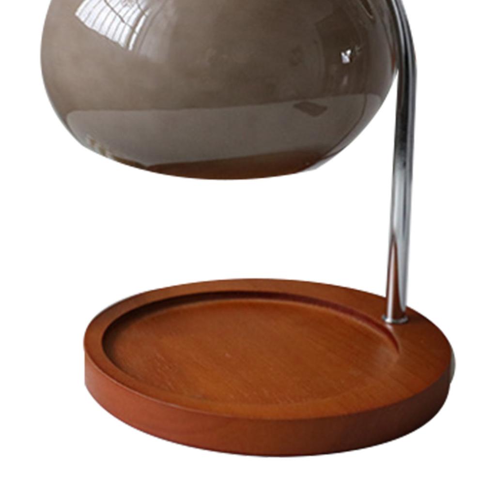 Aroma Wachs Schmelzen Lampe Retro Holz Lagerung Tablett Glas Kerze Wärmer Lampe Schlafzimmer Nacht Ambient