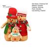 Warm Atmosphere Desktop Decorations Christmas Plush Gingerbread Man Figures with Hat Scarf, Cute Stuffed Family Handmade Polyester Ornaments