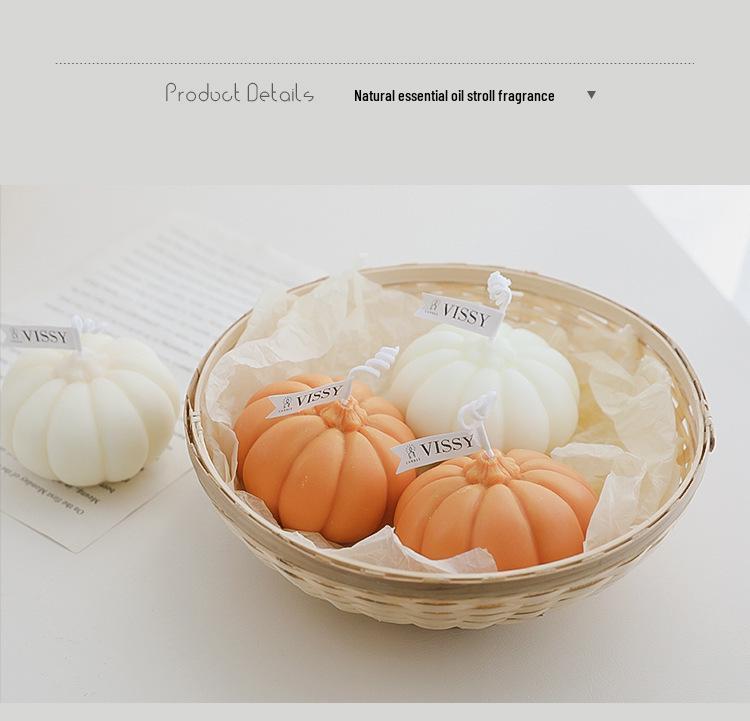 Pumpkin Scented Candle: Holiday & Birthday Gift, Party Favor, Home Decor, Photo Prop