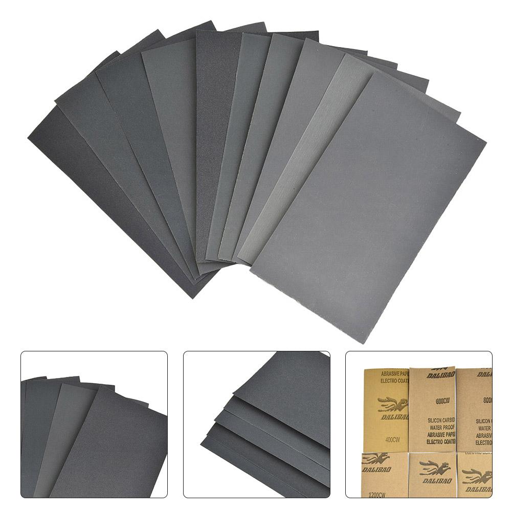 15Pcs Sandpaper Silicon Carbide Replacement Set Wood Crafts Car Body Accessories