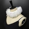 Dámský viktoriánský styl Síťovaný volánkový falešný límeček Choker Tyl na krk Pro Cosplay Halloweenské večírky A večerní akce